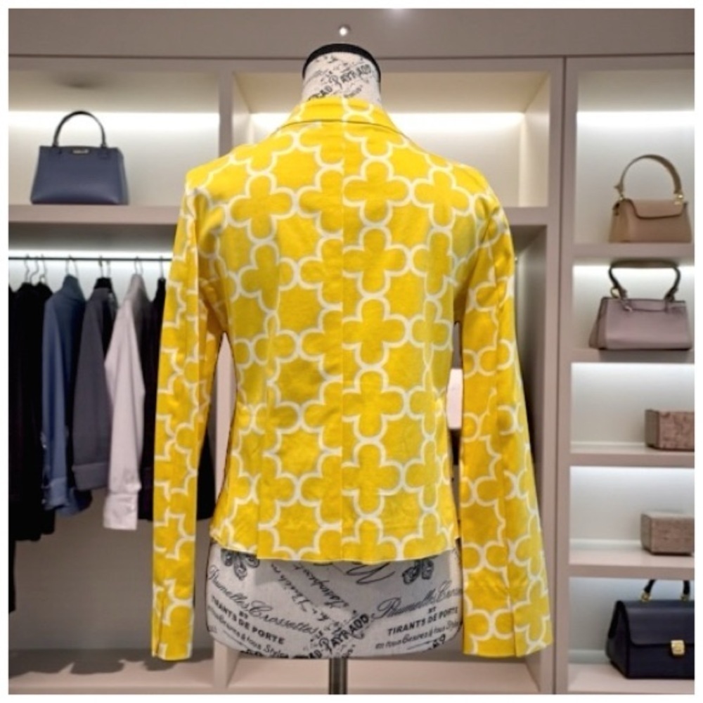 Elliott Lauren Vintage Patterned Women's Jacket & Pants Set. Yellow. Size 6 - Picture 8 of 15
